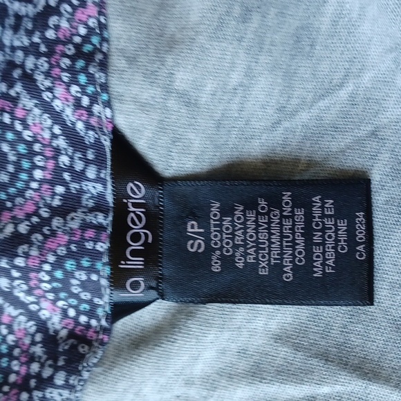 La Lingerie Cotton Blend Soft Jersey Short Robe- Sz. Sm - Picture 5 of 6